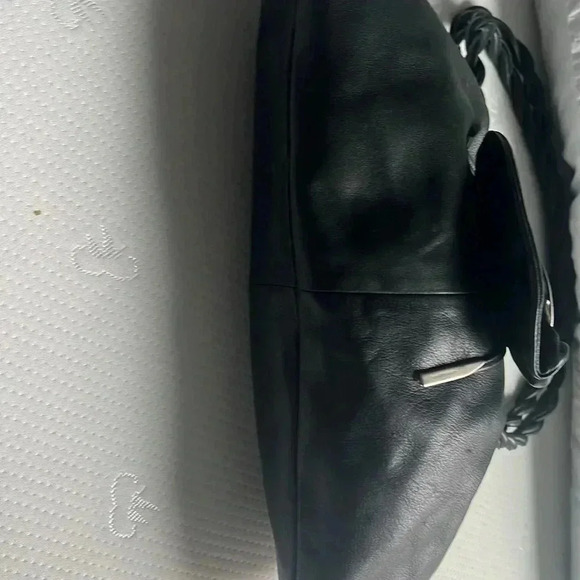 RENATO ANGI Venezia Black Genuine Leather Shoulder Bag Hobo - Picture 8 of 8